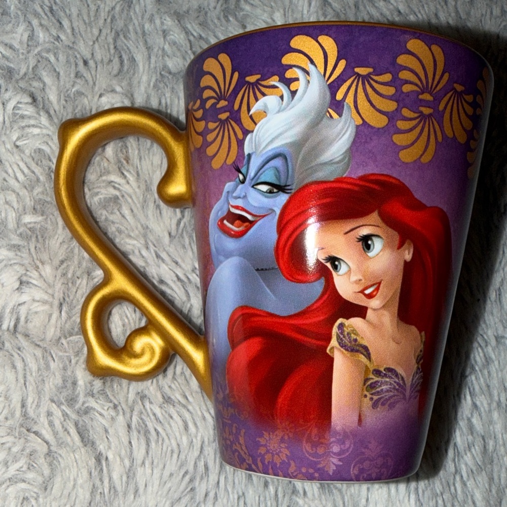 Disney Fairytale Mug Designer Collection with Ariel and Ursula Purple & Gold - Picture 5 of 11